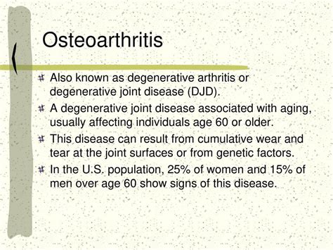 osteoarthritis is also known as.